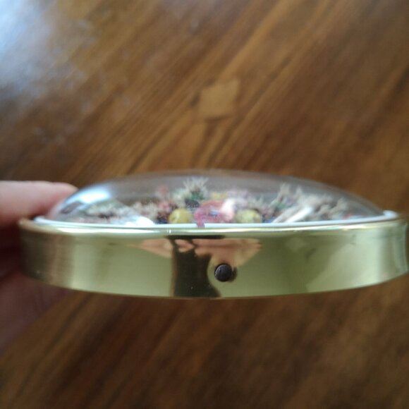 Vtg By Cideart Dry Floral Domed Shape Miniature Hanging Hand Made In Belgium - Picture 7 of 8